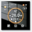 Терморегулятор EcoTerm Touch Screen Room, чорний